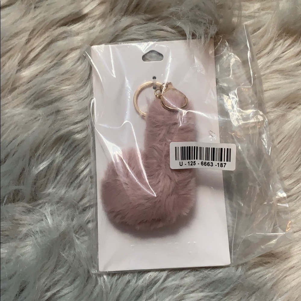Furry letter J keychain